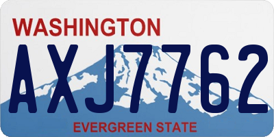 WA license plate AXJ7762