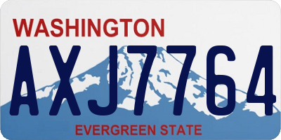 WA license plate AXJ7764