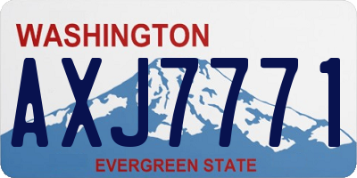WA license plate AXJ7771