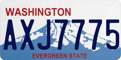 WA license plate AXJ7775