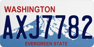 WA license plate AXJ7782