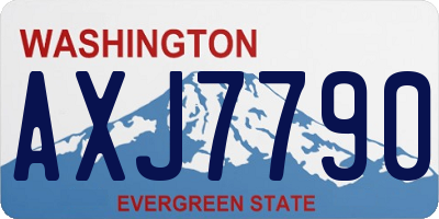 WA license plate AXJ7790