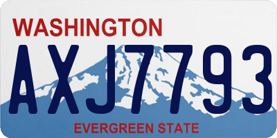 WA license plate AXJ7793