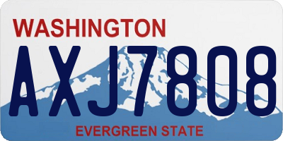 WA license plate AXJ7808