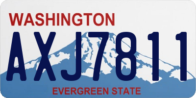 WA license plate AXJ7811