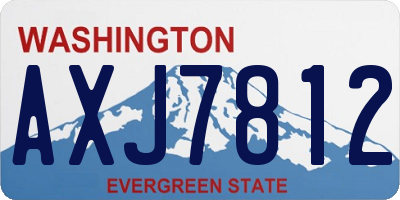 WA license plate AXJ7812