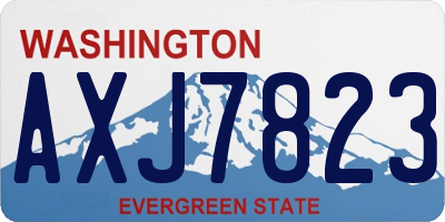 WA license plate AXJ7823