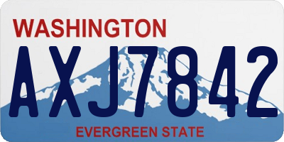 WA license plate AXJ7842