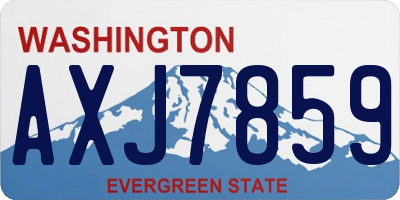 WA license plate AXJ7859