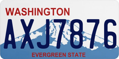 WA license plate AXJ7876