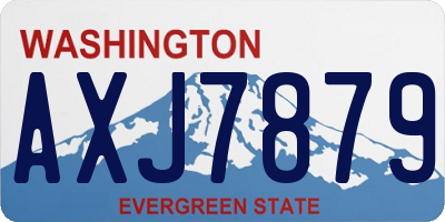 WA license plate AXJ7879