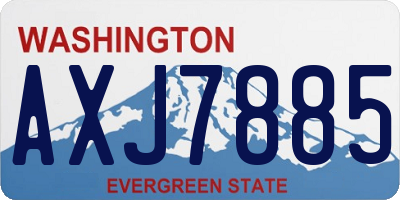 WA license plate AXJ7885
