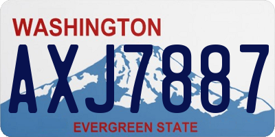 WA license plate AXJ7887