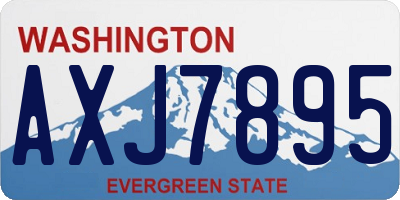 WA license plate AXJ7895