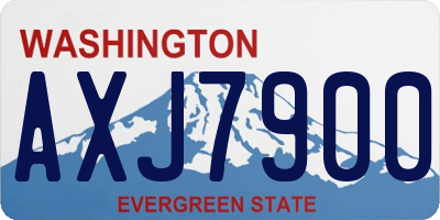 WA license plate AXJ7900