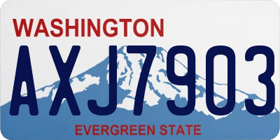 WA license plate AXJ7903