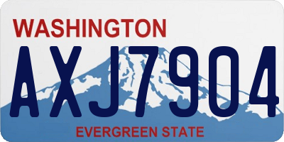 WA license plate AXJ7904