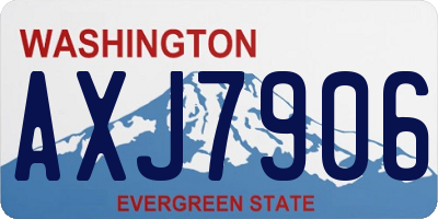 WA license plate AXJ7906