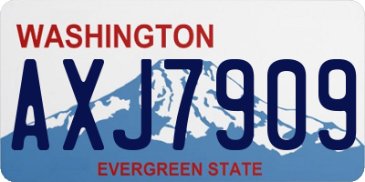 WA license plate AXJ7909