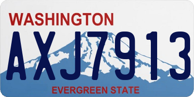 WA license plate AXJ7913
