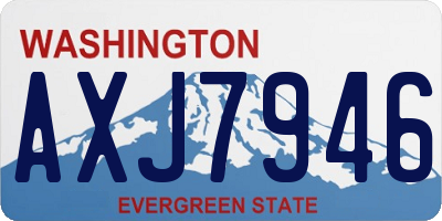 WA license plate AXJ7946