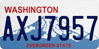WA license plate AXJ7957