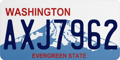 WA license plate AXJ7962