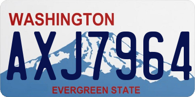 WA license plate AXJ7964