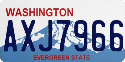 WA license plate AXJ7966