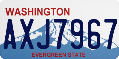 WA license plate AXJ7967