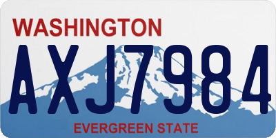 WA license plate AXJ7984