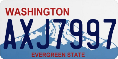 WA license plate AXJ7997