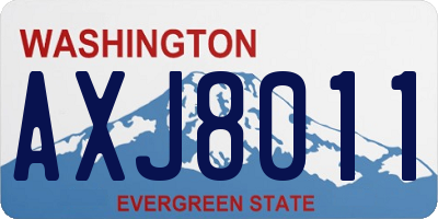 WA license plate AXJ8011