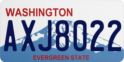 WA license plate AXJ8022