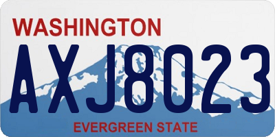 WA license plate AXJ8023