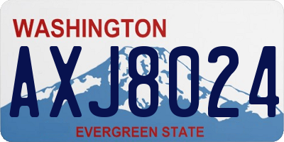 WA license plate AXJ8024