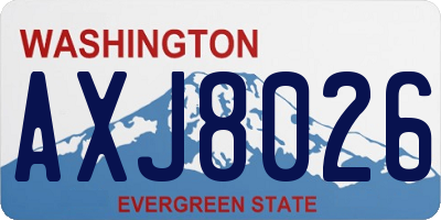 WA license plate AXJ8026