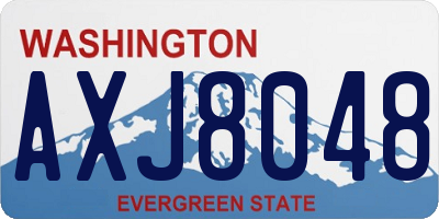 WA license plate AXJ8048