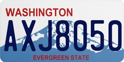 WA license plate AXJ8050
