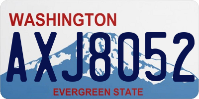WA license plate AXJ8052
