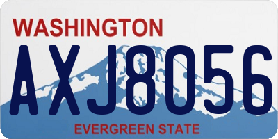 WA license plate AXJ8056