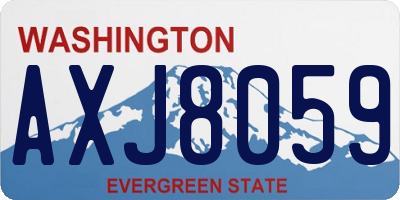 WA license plate AXJ8059
