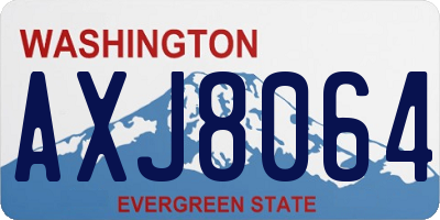WA license plate AXJ8064