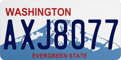 WA license plate AXJ8077
