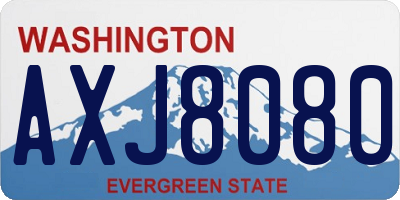 WA license plate AXJ8080