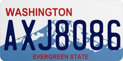 WA license plate AXJ8086
