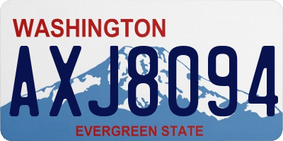 WA license plate AXJ8094