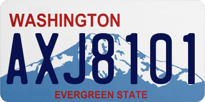 WA license plate AXJ8101