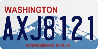 WA license plate AXJ8121