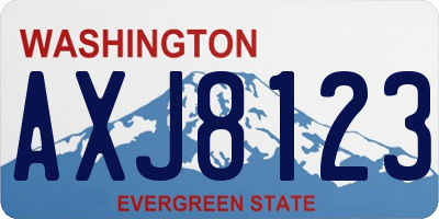 WA license plate AXJ8123